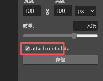 Attach Metadata Option